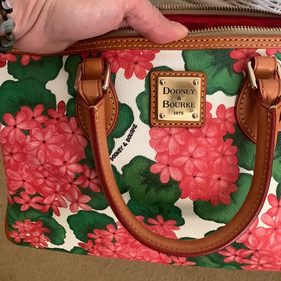 Dooney and Bourke Pink Hydrangea Satchel - Picture 3 of 10